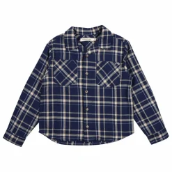 the new society Chemise John Carreaux Coton Bio | Bleu marine Best