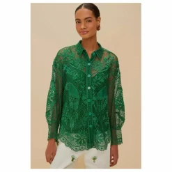 Clearance Farm Rio Chemise Landscape Guipure | Vert