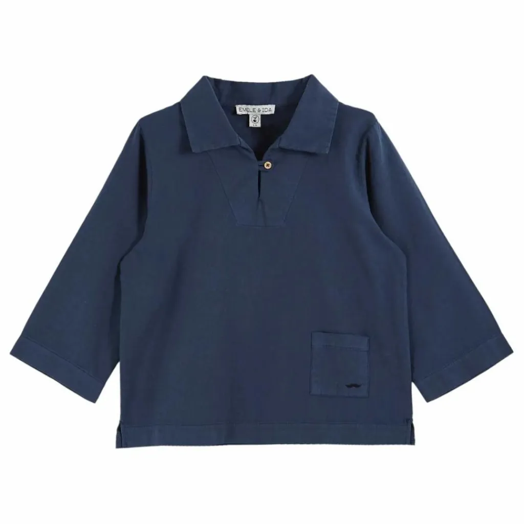 Emile et Ida Chemise Lin | Bleu marine Hot