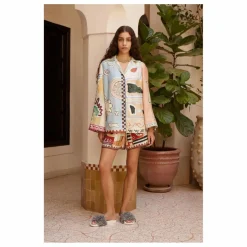 Alémais Chemise Michelle Soie | Bleu ciel Discount