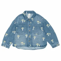 Discount brunobruno nation Chemise Nohr Champignons Coton Bio | Denim