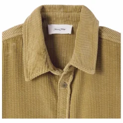 American Vintage Chemise Padow Velours | Vert kaki clair Clearance