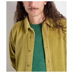 American Vintage Chemise Padow Velours | Vert kaki clair Clearance