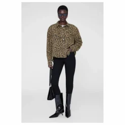 Online Anine Bing Chemise Paxton Léopard | Marron