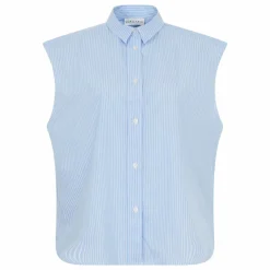 Outlet Smallable Woman Chemise Sans Manches Laura Rayée | Bleu Clair