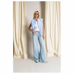 Outlet Smallable Woman Chemise Sans Manches Laura Rayée | Bleu Clair