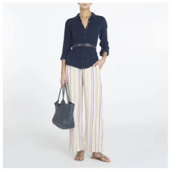 Xirena Chemise Scout Gaze de Coton | Bleu nuit Discount