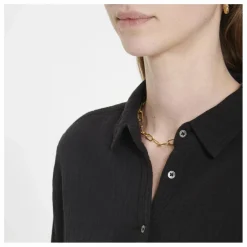 Hot Xirena Chemise Scout Gaze de Coton | Noir