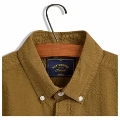 Clearance Portuguese Flannel Chemise Seersucker Atlantico | Olive