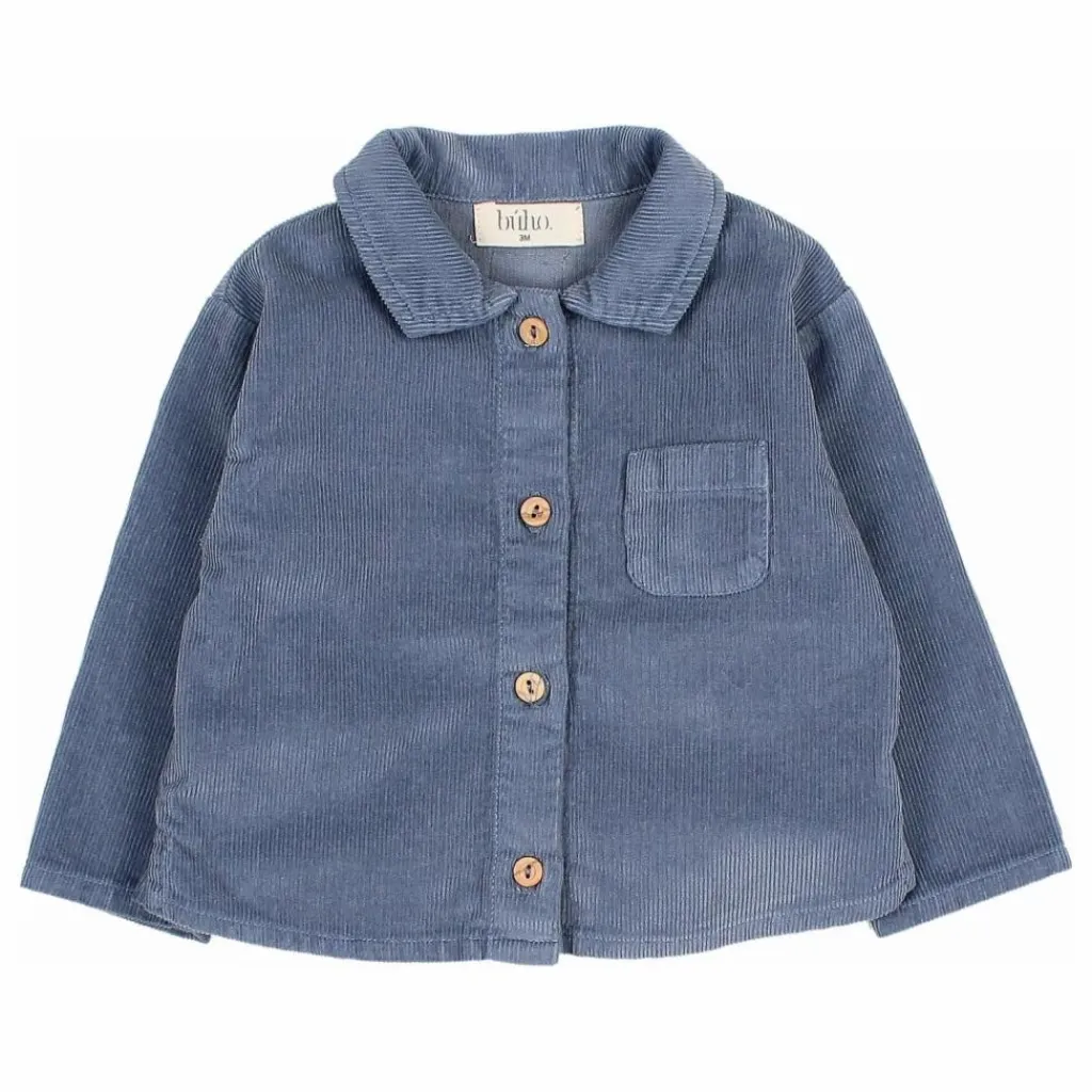 Outlet Búho Chemise Velours Côtelé Coton Bio | Bleu gris