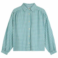 Hot Bobo Choses Chemise Vichy Seersucker - Collection Femme | Bleu turquoise