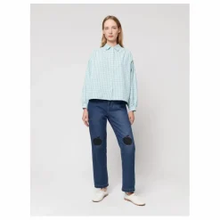 Hot Bobo Choses Chemise Vichy Seersucker - Collection Femme | Bleu turquoise