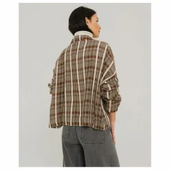 Clearance Tinsels Chemise Wood Sevilla Carreaux | Marron