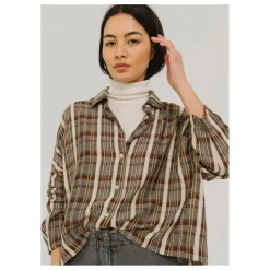 Clearance Tinsels Chemise Wood Sevilla Carreaux | Marron