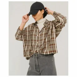 Clearance Tinsels Chemise Wood Sevilla Carreaux | Marron