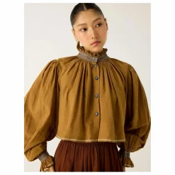 Outlet CORD Chemisier Elsa Brodé | Vert kaki