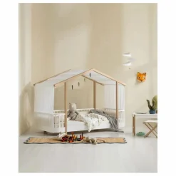 Hot Oliver Furniture Ciel de lit Cabane Wood Original | Blanc