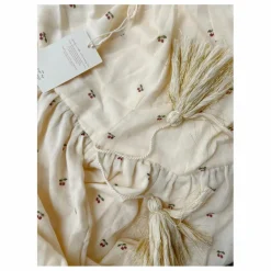 Clearance Konges Sløjd Ciel de lit en coton bio | Rouge cerise