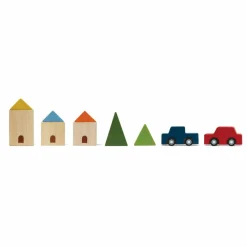 New Plan Toys Circuit en caoutchouc naturel et ses accessoires Multicolore