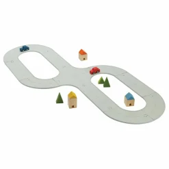 New Plan Toys Circuit en caoutchouc naturel et ses accessoires Multicolore