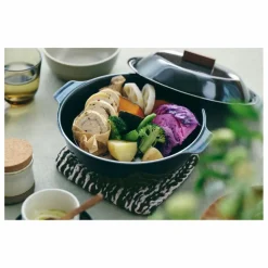 Kinto Cocotte en émail Kakomi | Charbon