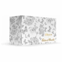 Elhée Coffret biberon en silicone médical et doudou lange Augustin le lapin Toile de Jouy - x Tartine et Chocolat | Gris Outlet