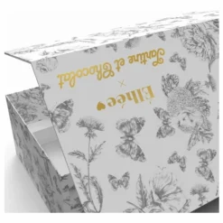 Elhée Coffret biberon en silicone médical et doudou lange Augustin le lapin Toile de Jouy - x Tartine et Chocolat | Gris Outlet