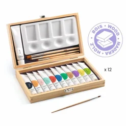 Djeco Coffret d'artiste - 12 gouaches