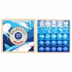 Online Billes & Co Coffret de 25 billes Requins | Bleu