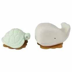 Clearance Hevea Coffret de jouets pour le bain upcyclés - Tortue & Baleine | Sauge