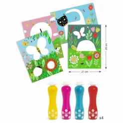 Clearance Djeco Coffret de peintures A petits points Multicolore