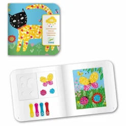 Clearance Djeco Coffret de peintures A petits points Multicolore