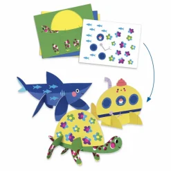 Discount Djeco Coffret multi-activités La mer et ses plaisirs Multicolore