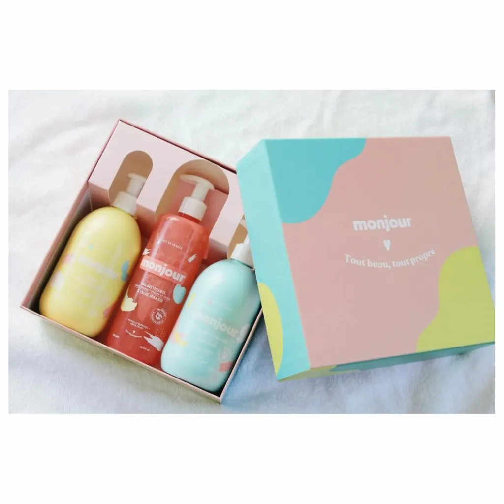 Enfant Monjour Soins Du Visage|Soins Du Corps|Coffret Tout beau tout propre