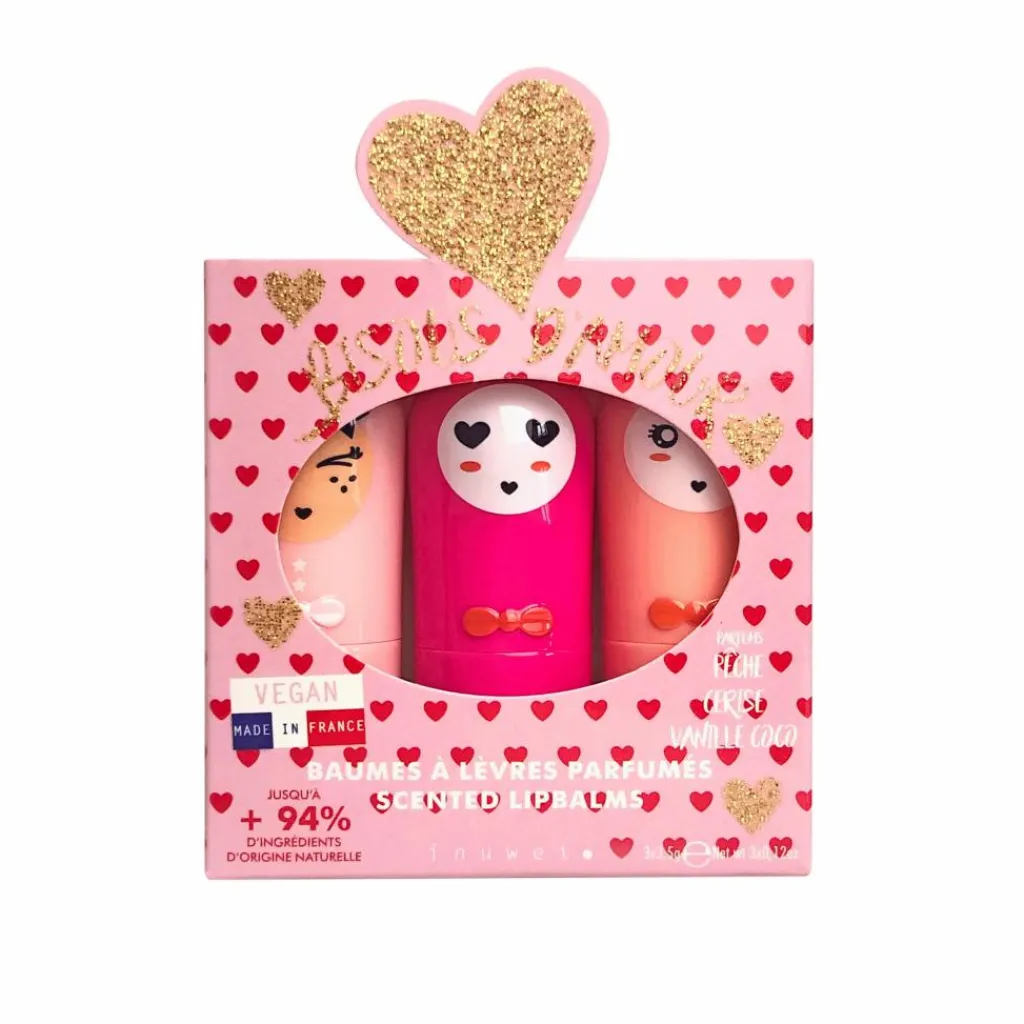 Enfant Inuwet Soins Du Visage|Coffrets|Coffret trio de baumes à lèvres Ultra Red