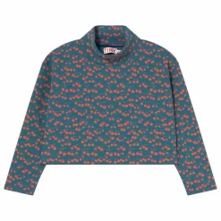 Tinycottons Col Roulé Crop Côtelé Pommes Coton Bio | Bleu marine Online