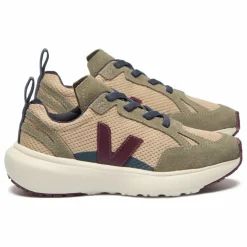 Outlet Veja Collaboration x Bonpoint - Baskets Lacets Elastiqués Canary Suede | Vert kaki
