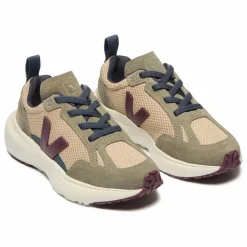 Outlet Veja Collaboration x Bonpoint - Baskets Lacets Elastiqués Canary Suede | Vert kaki