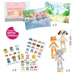 Clearance Djeco Collage Bonjour Paris Multicolore