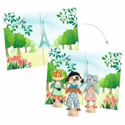 Clearance Djeco Collage Bonjour Paris Multicolore