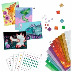Discount Djeco Collage Créatures légendaires Multicolore