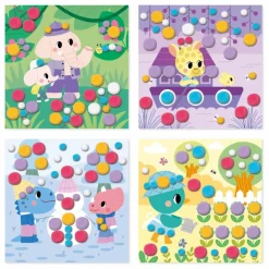 Janod Loisirs Créatifs|Collage Pompons - x Hachette