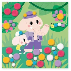 Janod Loisirs Créatifs|Collage Pompons - x Hachette