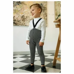 Silly Silas Collants Carreaux Coton Bio | Noir Outlet