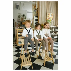 Silly Silas Collants Carreaux Coton Bio | Noir Outlet