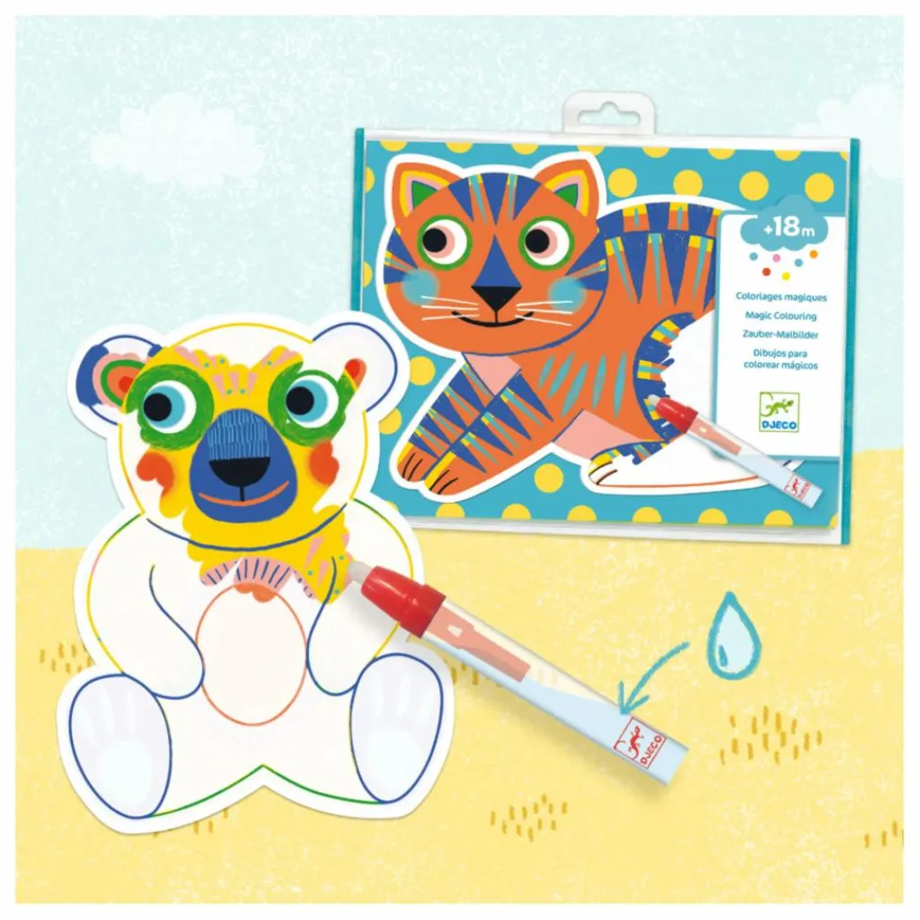 Djeco Coloriage à l'eau Animalo-Ma Multicolore Discount