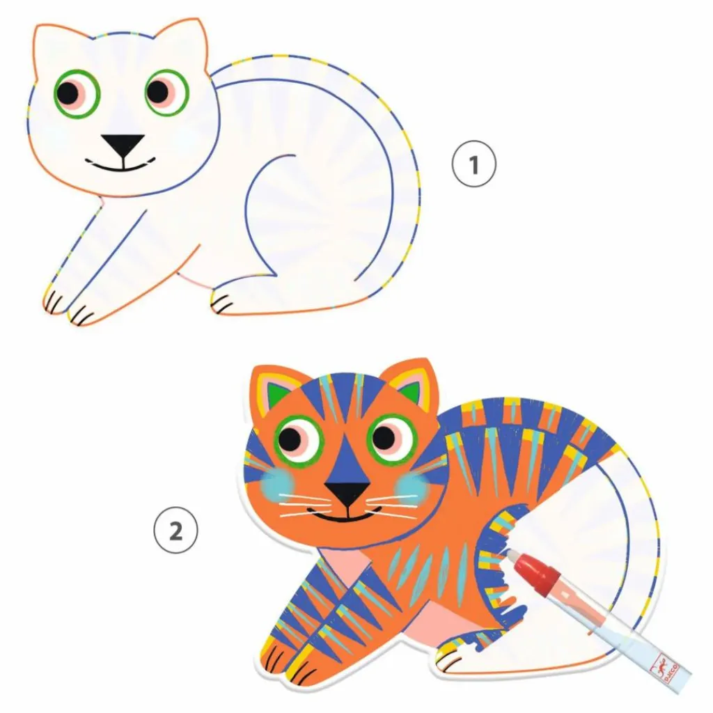 Djeco Coloriage à l'eau Animalo-Ma Multicolore Discount