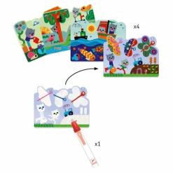 Djeco Coloriage à l'eau Caché dans le jardin