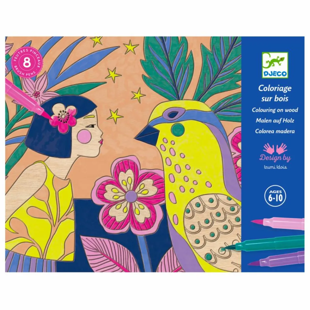 Sale Djeco Coloriage Sweet girls Multicolore