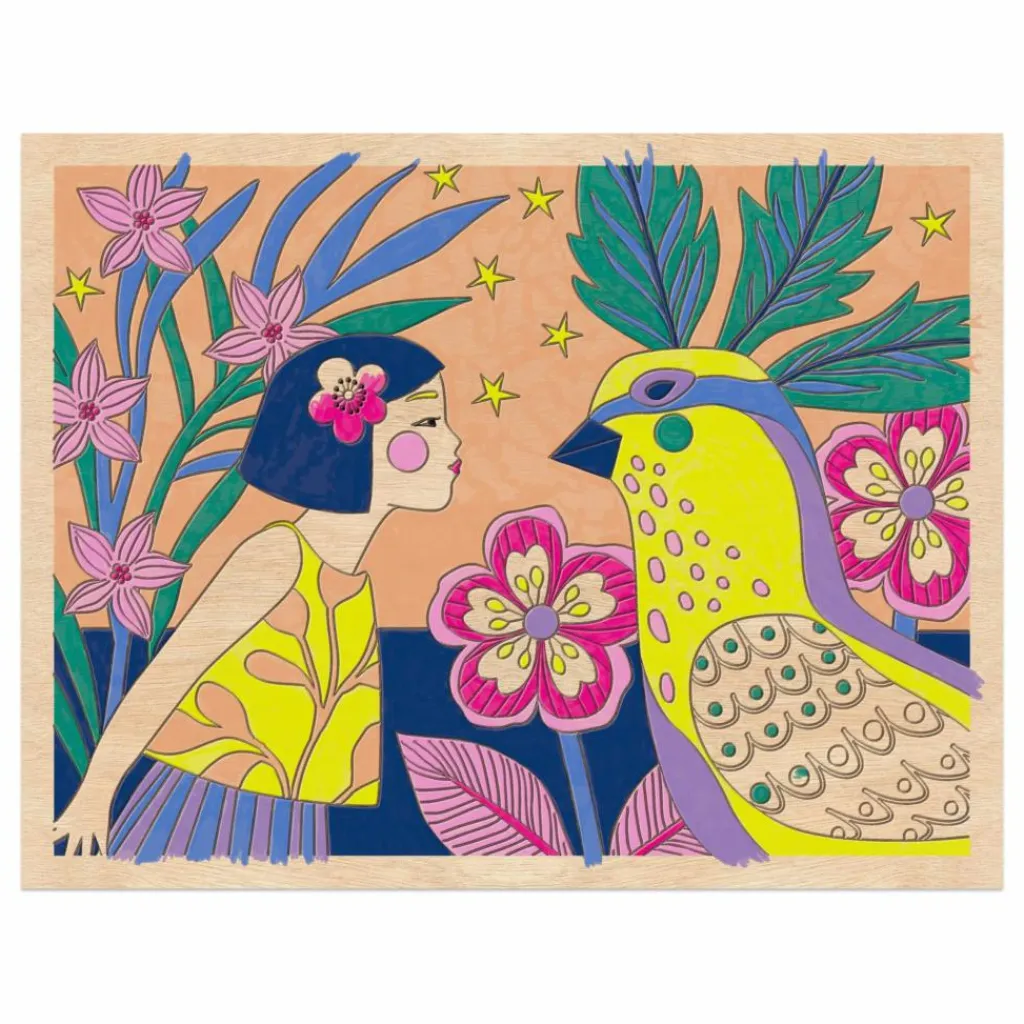 Sale Djeco Coloriage Sweet girls Multicolore